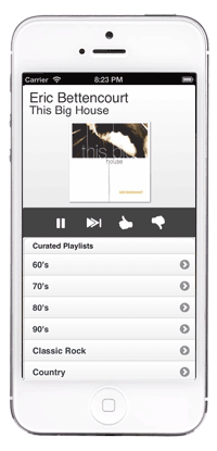 The Overhead.fm business music iPhone app